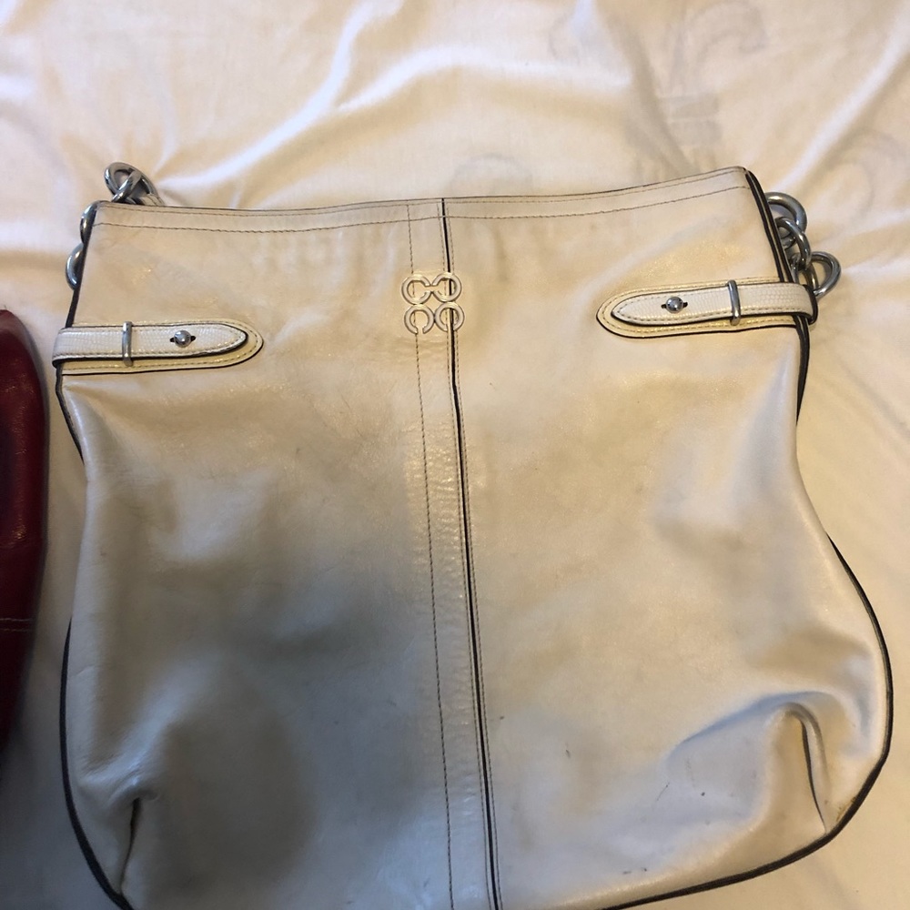 Well loved pearl Coach Purse